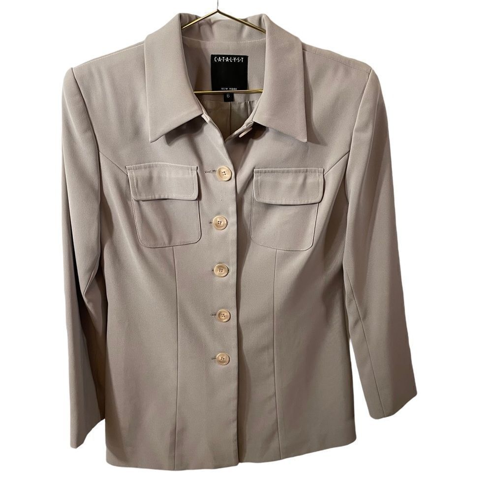 Catalyst New York Lilic Button Down Jacket Size 6